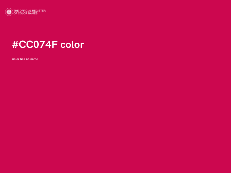 #CC074F color image