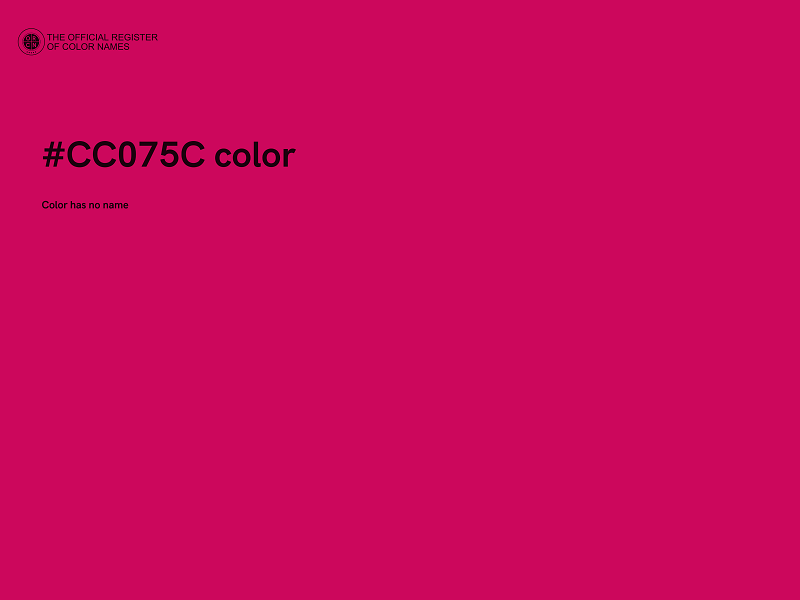 #CC075C color image