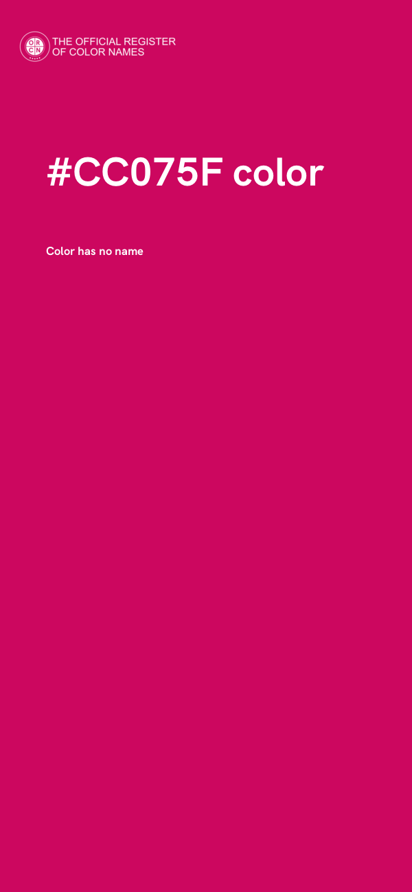 #CC075F color image