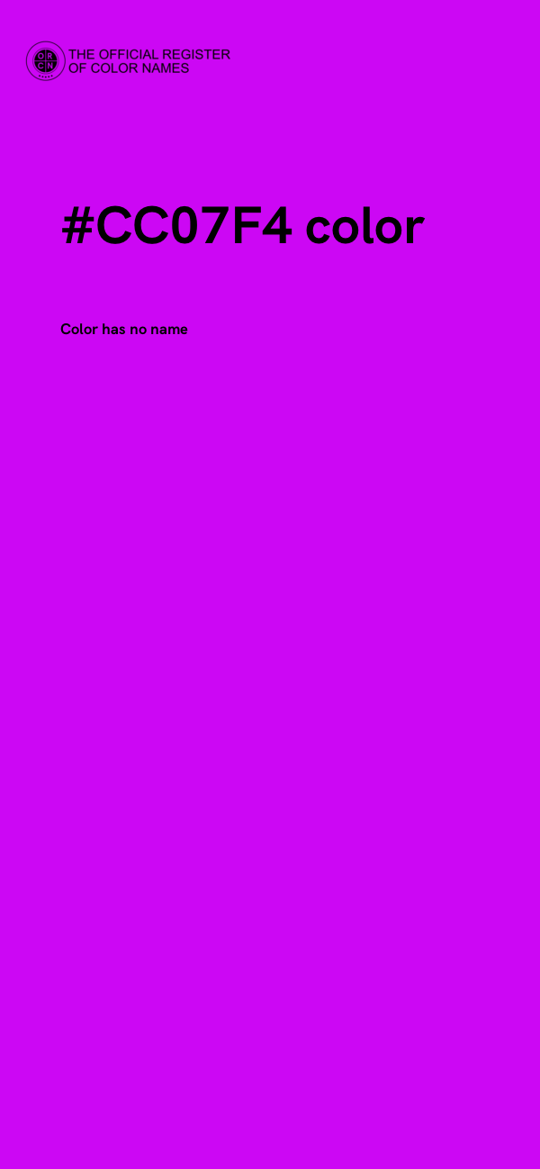 #CC07F4 color image
