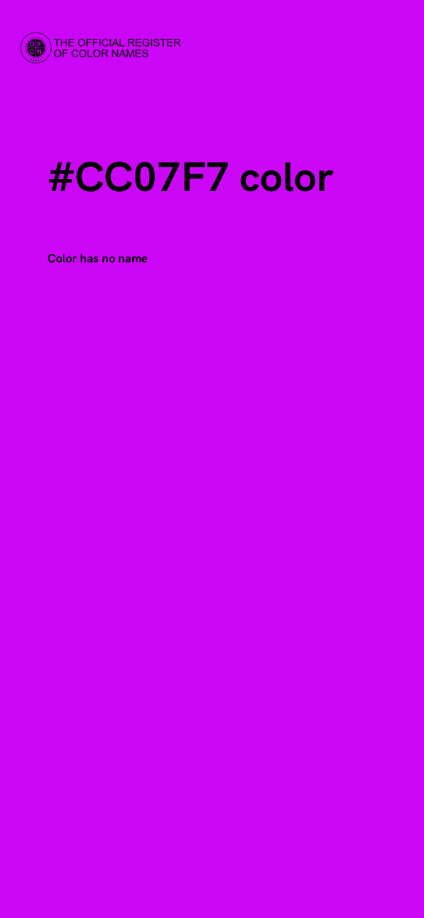 #CC07F7 color image