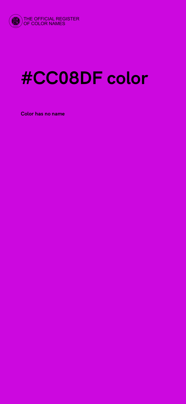 #CC08DF color image