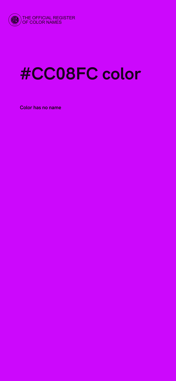 #CC08FC color image