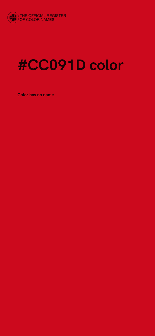 #CC091D color image
