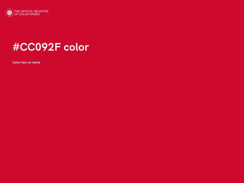 #CC092F color image