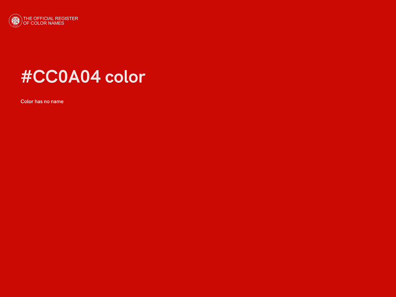 #CC0A04 color image