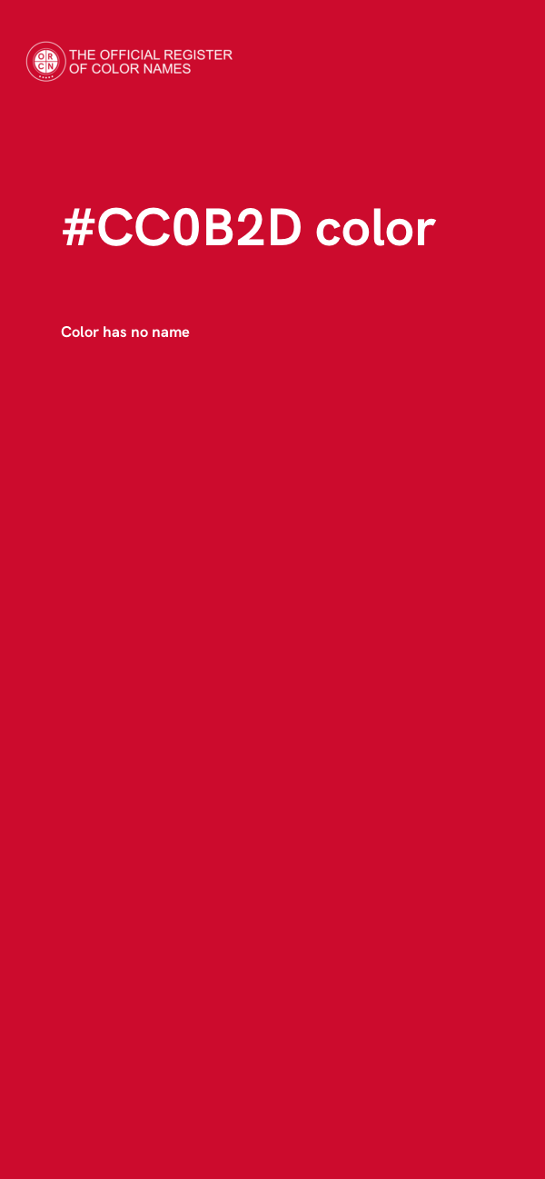 #CC0B2D color image