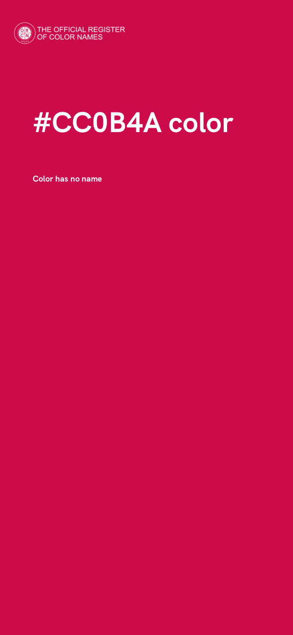#CC0B4A color image