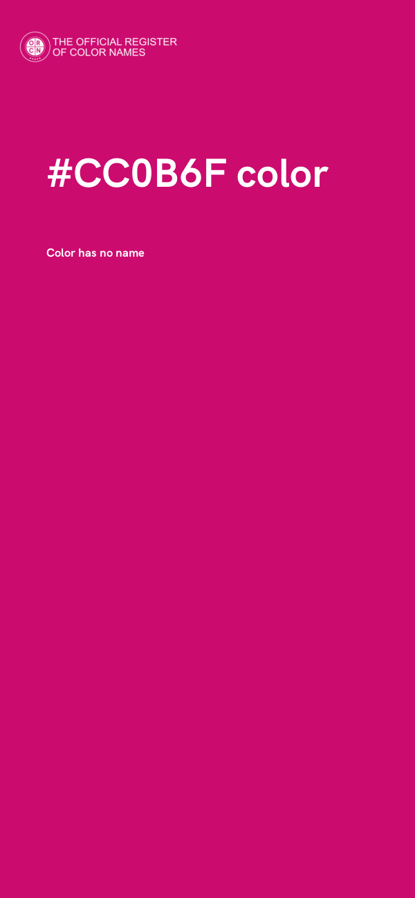 #CC0B6F color image
