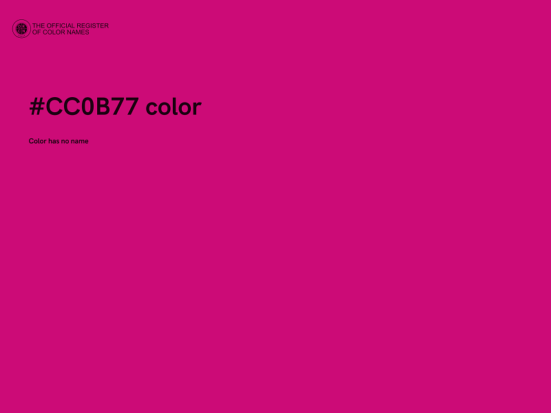 #CC0B77 color image