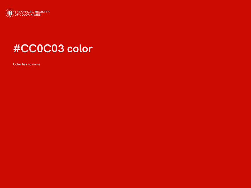 #CC0C03 color image