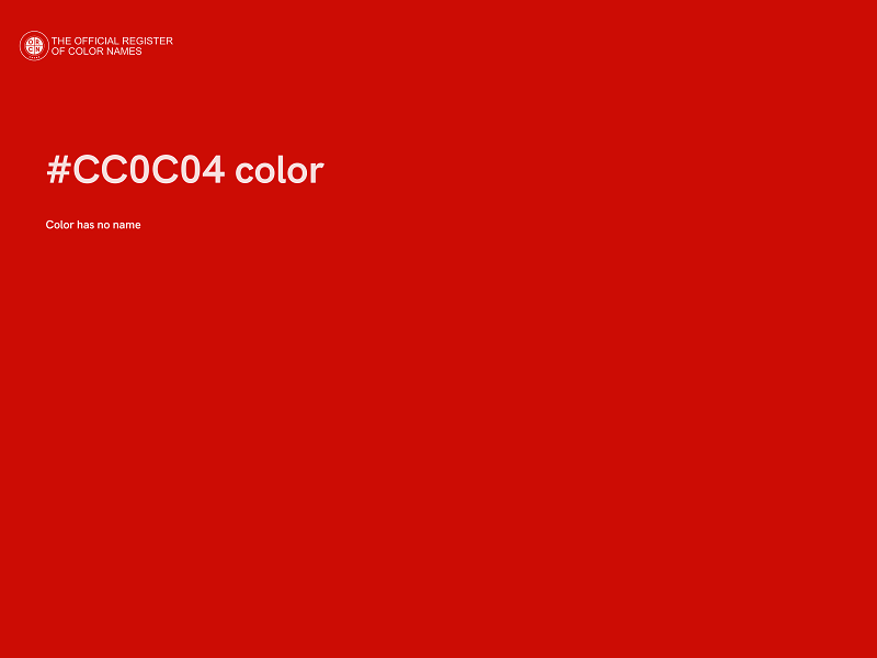 #CC0C04 color image