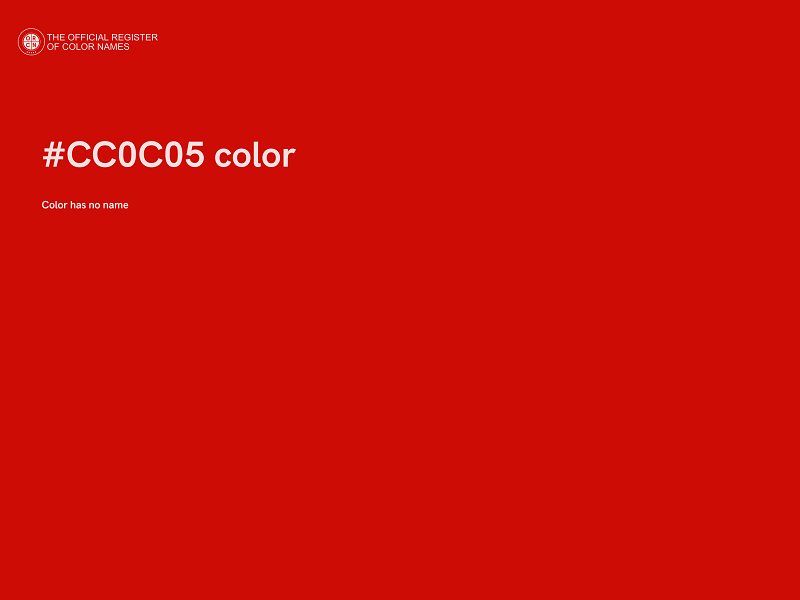 #CC0C05 color image