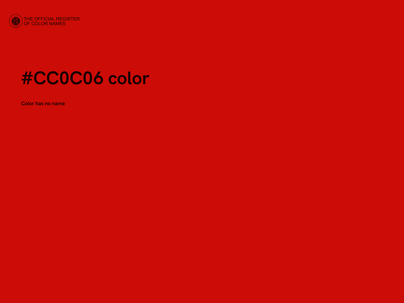 #CC0C06 color image