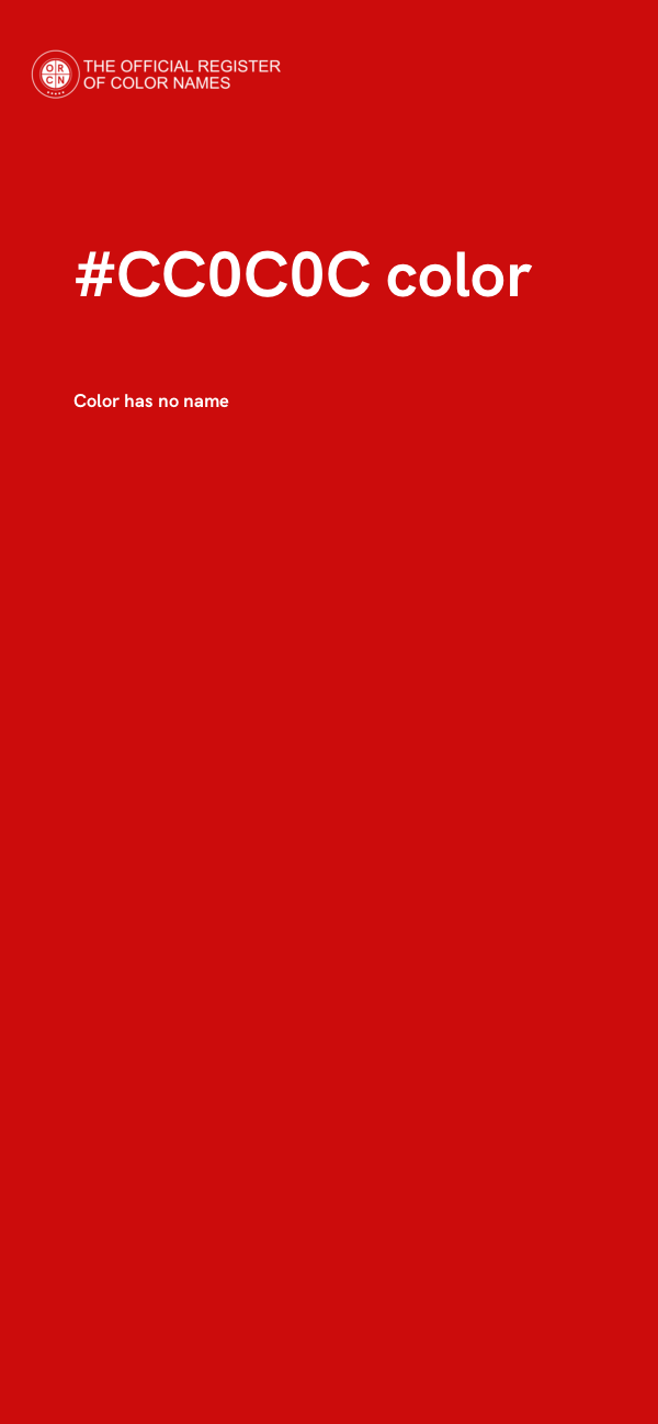 #CC0C0C color image