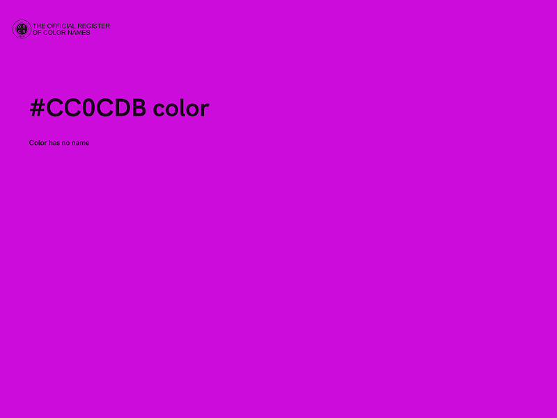 #CC0CDB color image