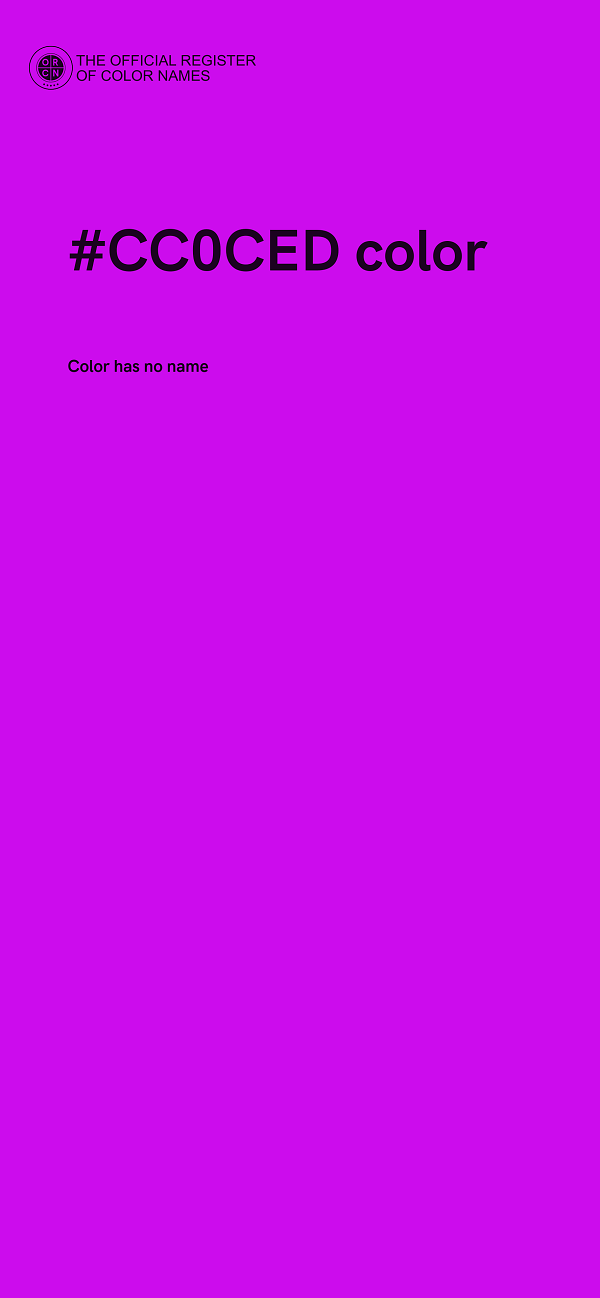 #CC0CED color image