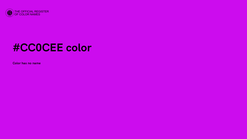 #CC0CEE color image