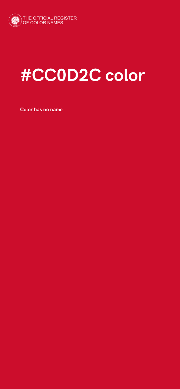 #CC0D2C color image