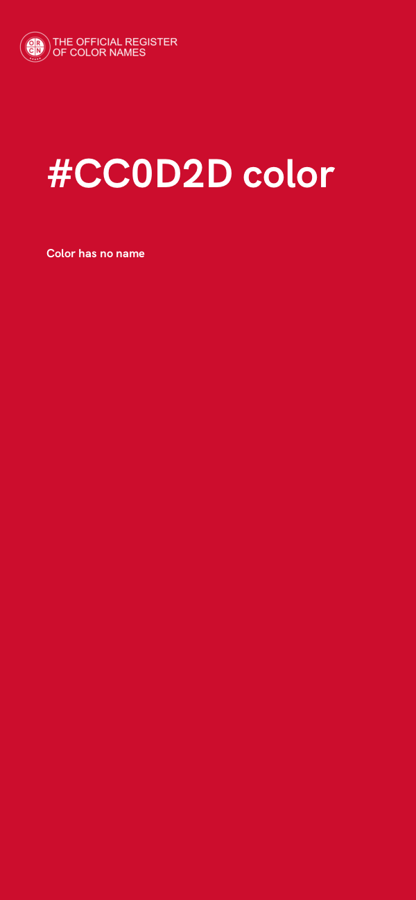 #CC0D2D color image