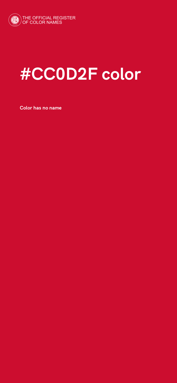 #CC0D2F color image