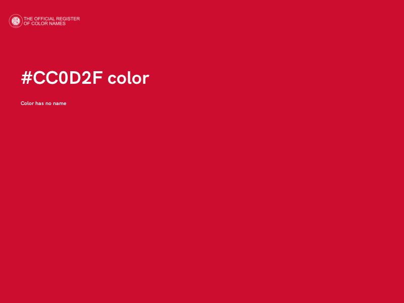 #CC0D2F color image