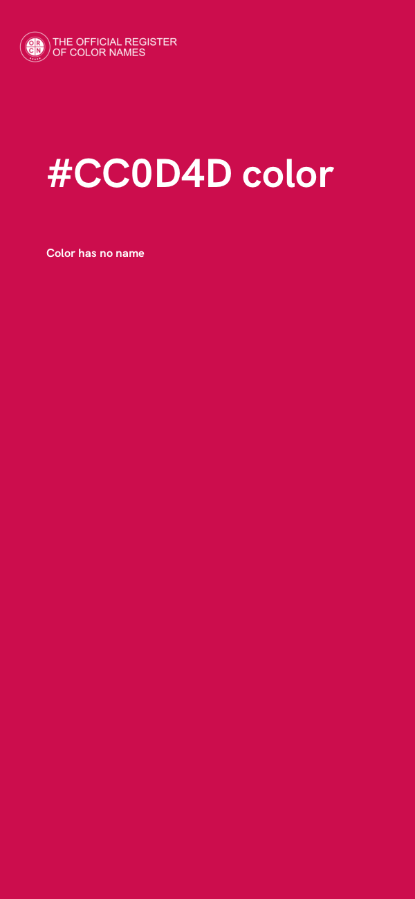 #CC0D4D color image