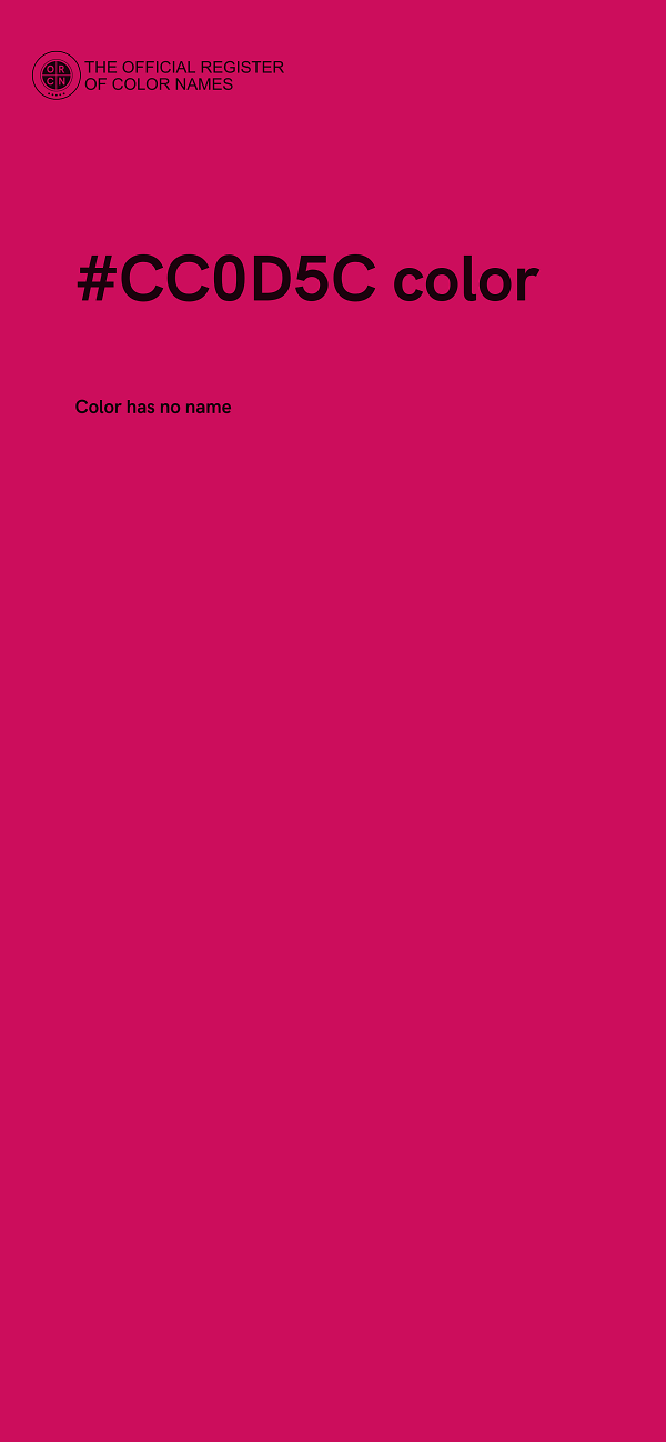 #CC0D5C color image