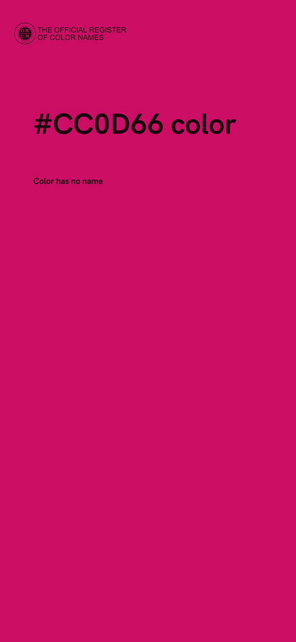 #CC0D66 color image