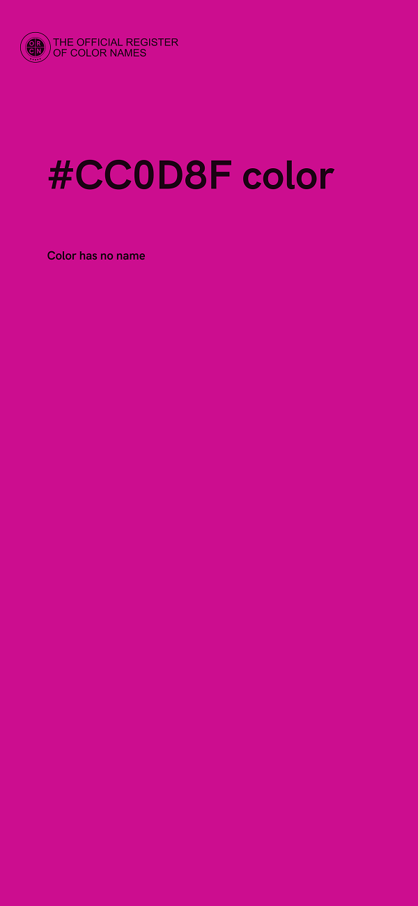 #CC0D8F color image