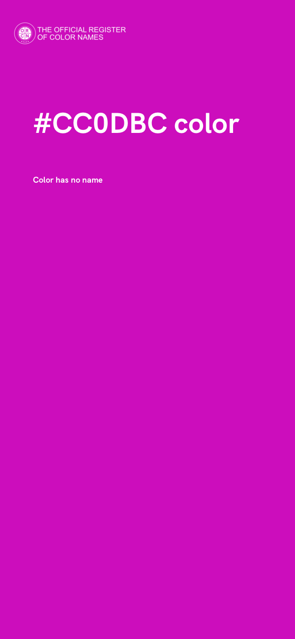 #CC0DBC color image