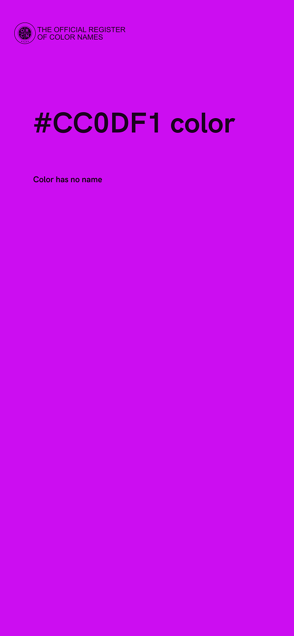 #CC0DF1 color image