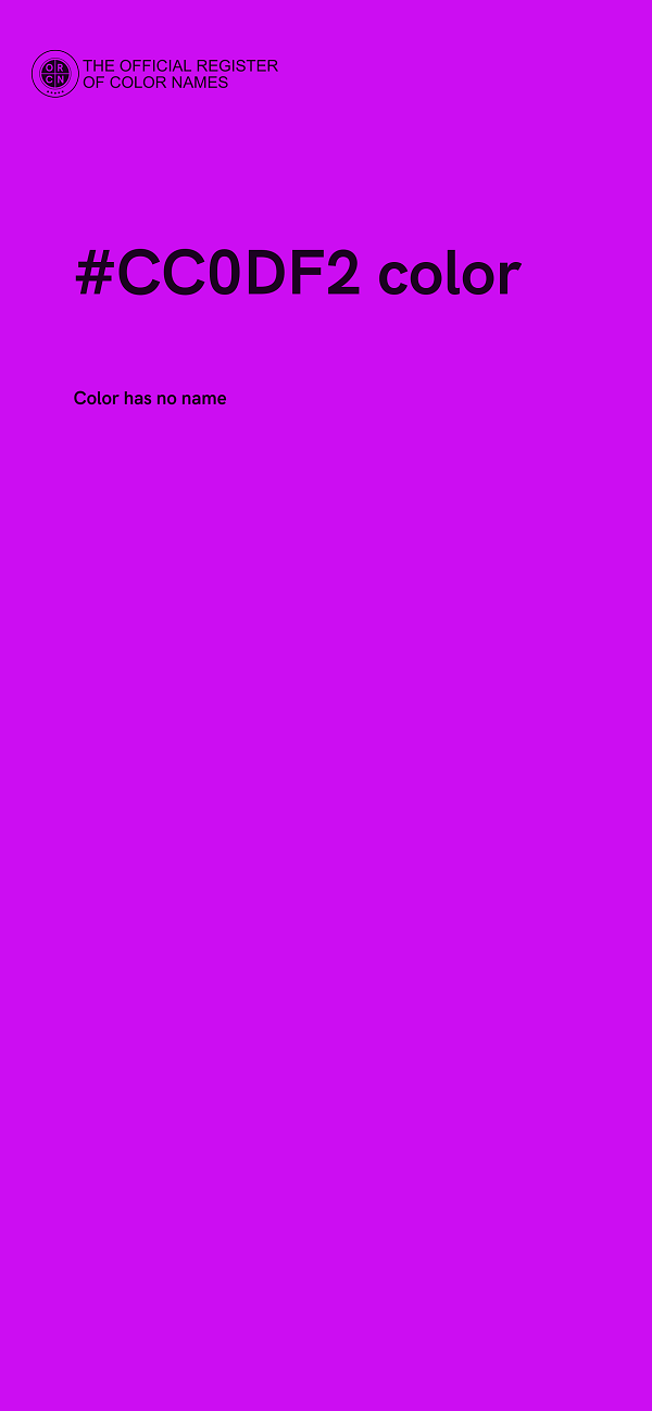 #CC0DF2 color image