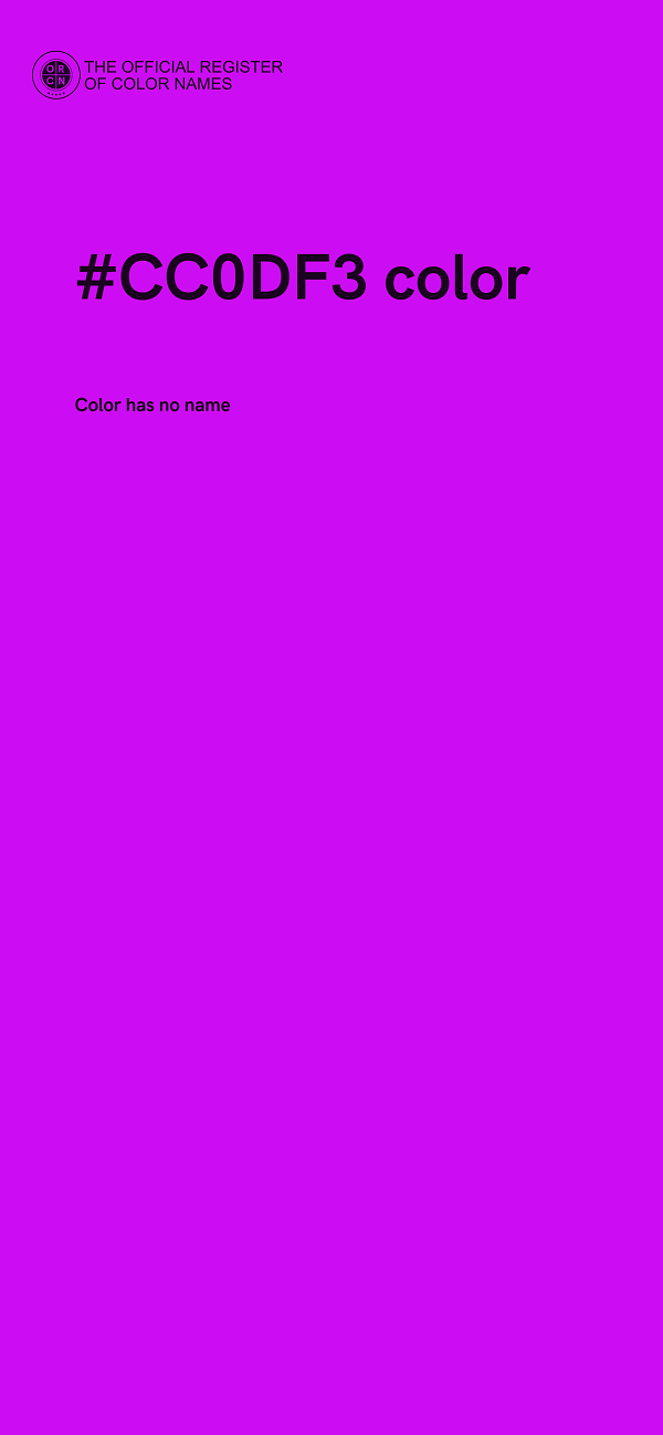 #CC0DF3 color image