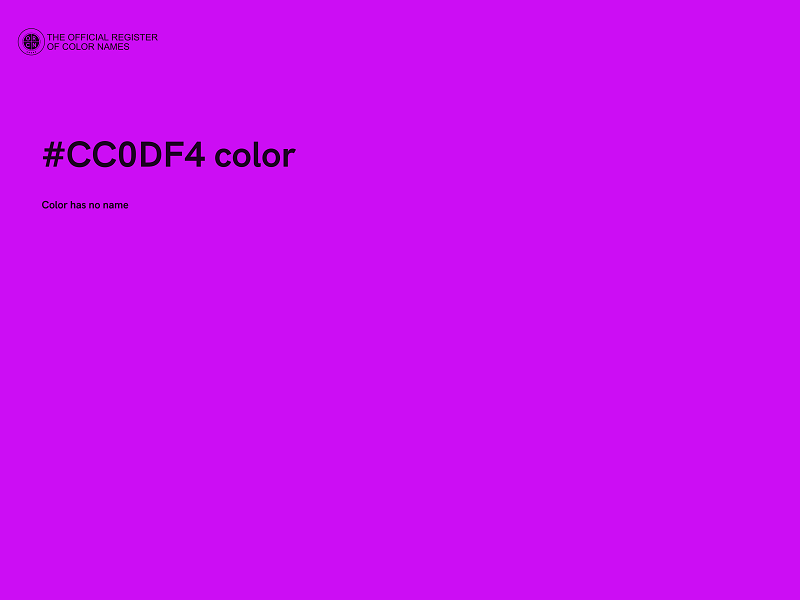 #CC0DF4 color image