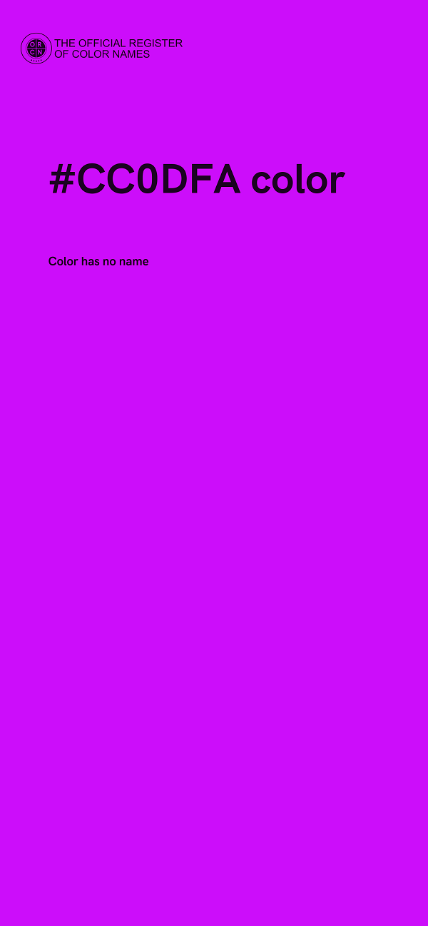 #CC0DFA color image