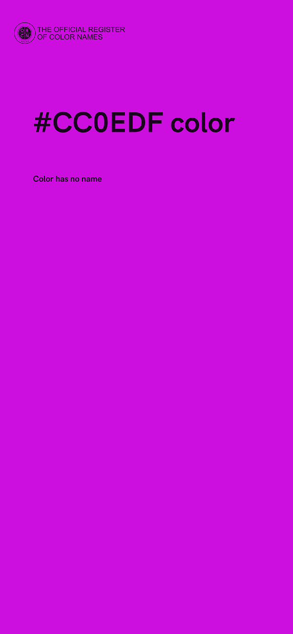 #CC0EDF color image