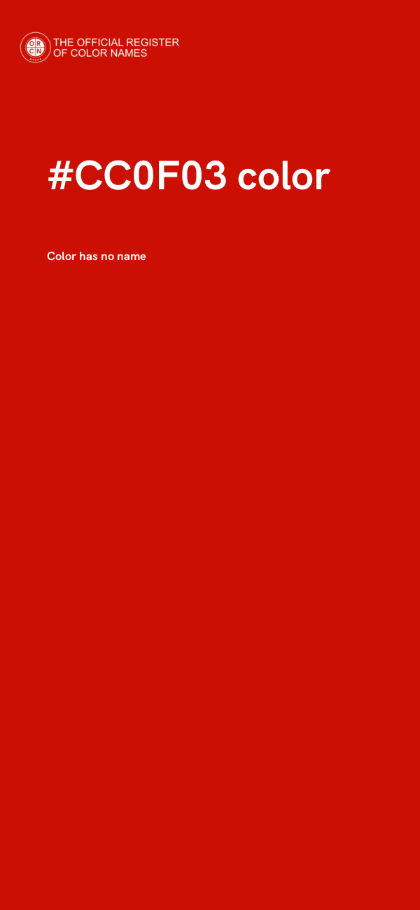 #CC0F03 color image