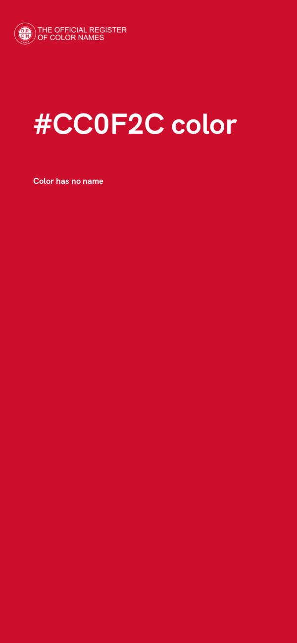 #CC0F2C color image