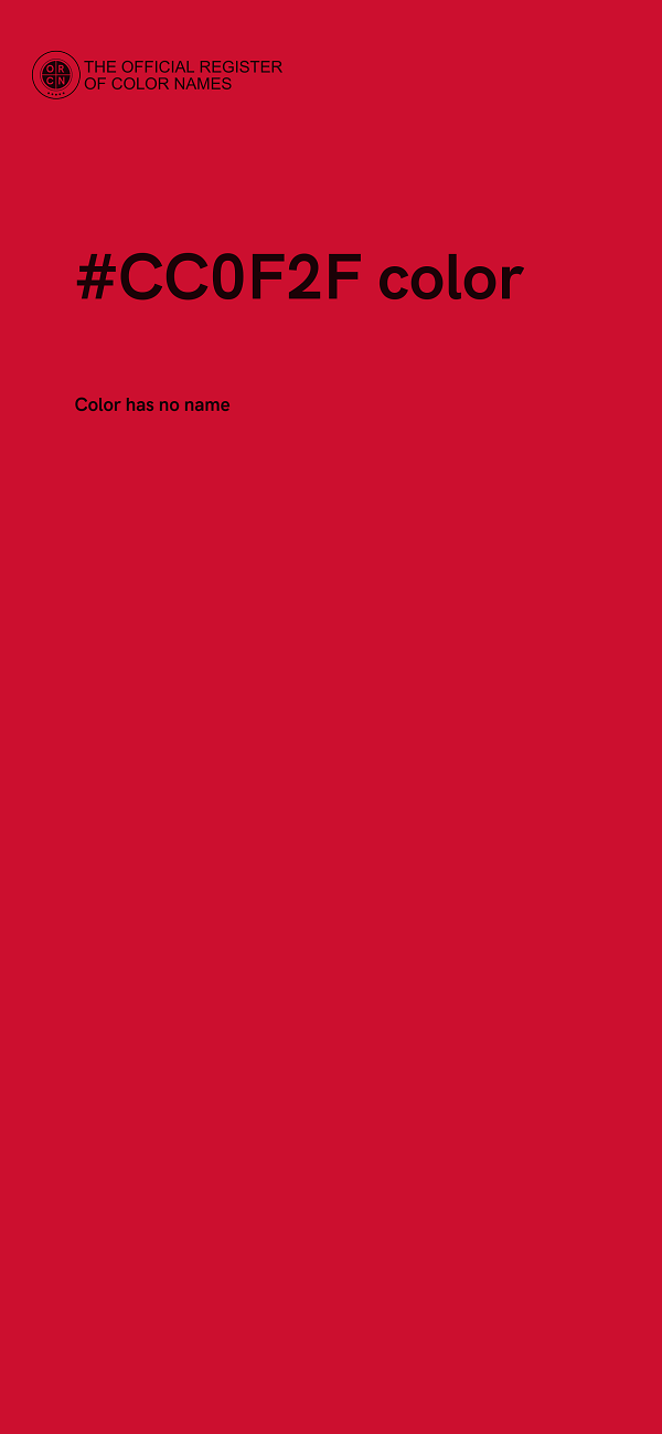 #CC0F2F color image