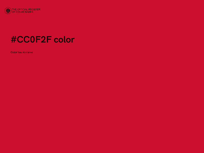 #CC0F2F color image