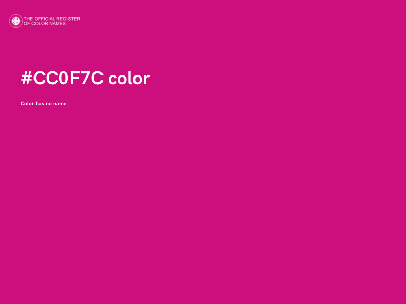 #CC0F7C color image