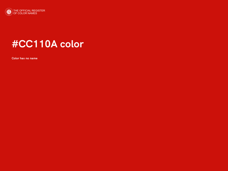 #CC110A color image