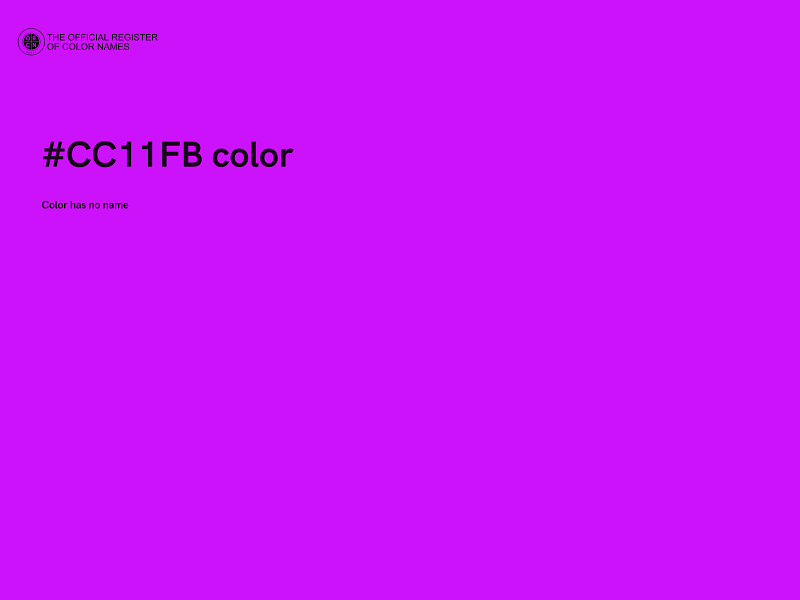 #CC11FB color image