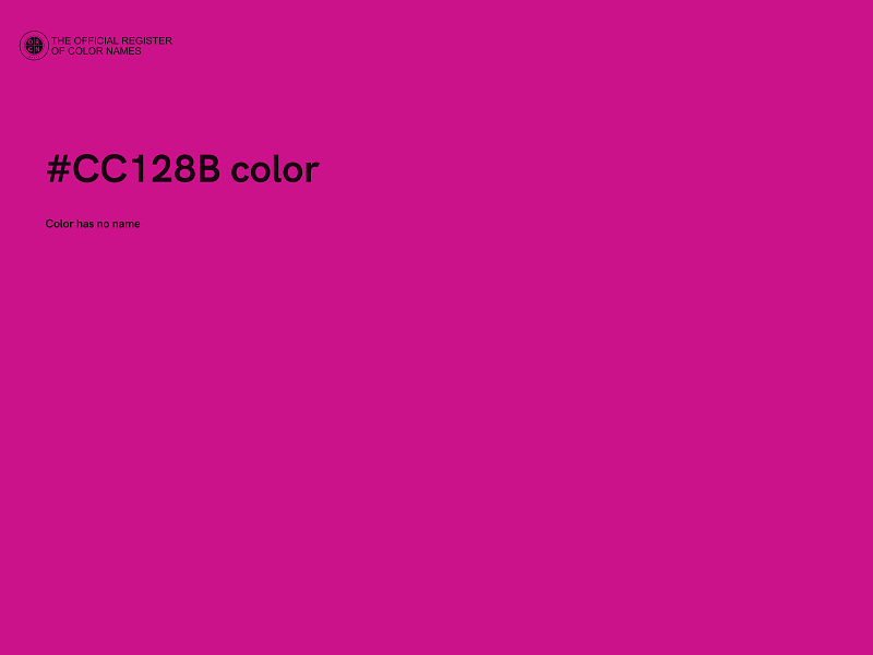 #CC128B color image