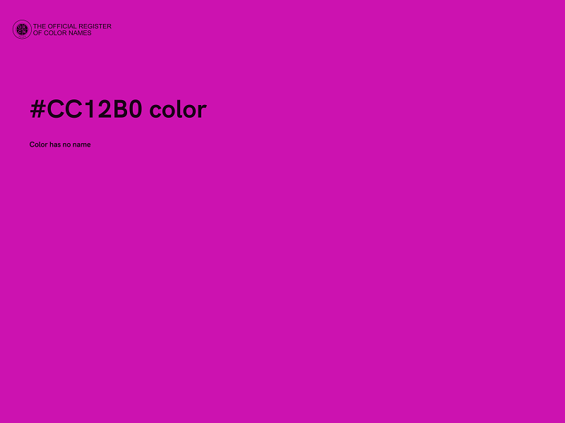 #CC12B0 color image