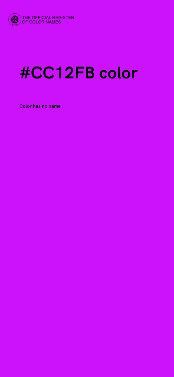 #CC12FB color image