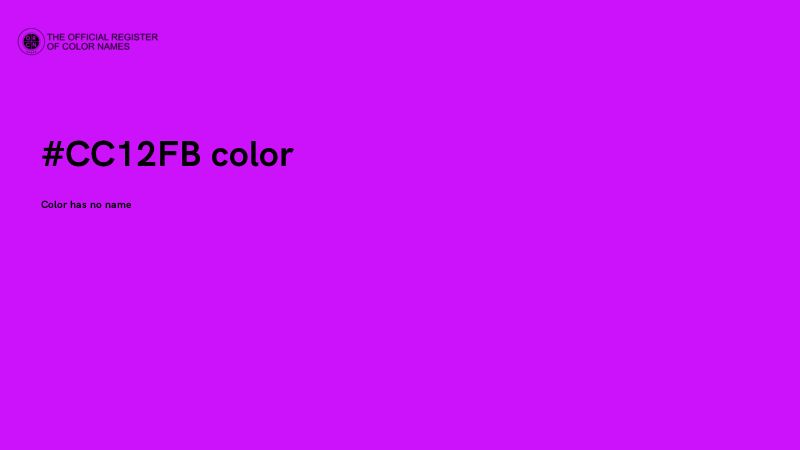 #CC12FB color image