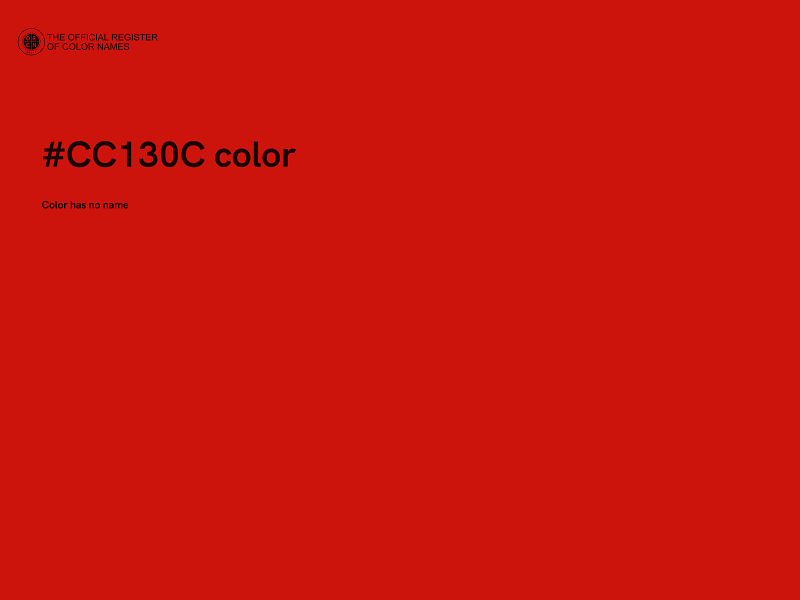 #CC130C color image