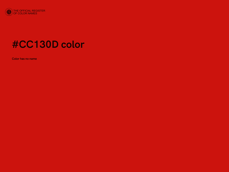 #CC130D color image